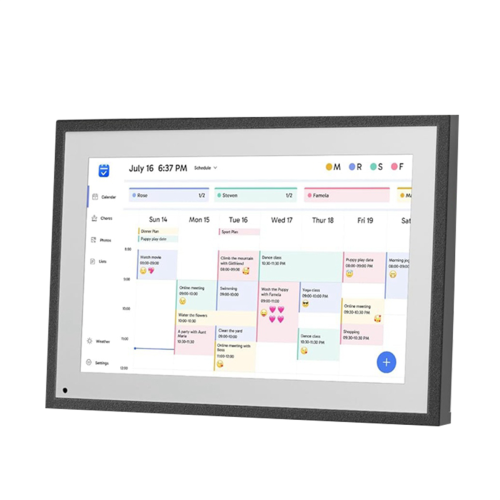 10.1 Inch Digital Calendar Chore Chart,Interactive Touchscreen,Smart Family Planner, Hearth Display Desk US Plug