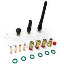 22-Piece Set TIG Arc Welding Torch Heat-Resistant Glass Electrode Clamp -17/18/26 Accessories