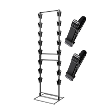 Chip Rack Display Stand, Potato Bag Holder with 32 Clips, Row Stand for Party,Snack