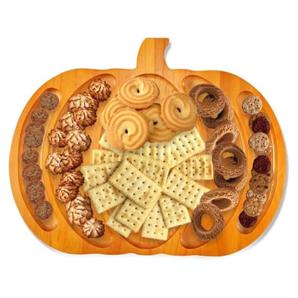 Halloween Pumpkin Wood Cutting Board with Handle, Wooden Charcuterie Boards, Serving Platter for Kitchen Decoration-image-OPC-PJSHPDF-NEW