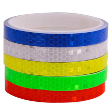 5pcs 8-Meter PVC Reflective Tape Bicycle Wheel Stickers Mountain Bike and Luminous Decorations