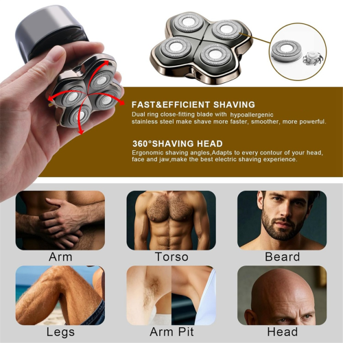2Pack Professional Replacement Head for Skulls Pitbulls Shaver Gold PRO, Silver Diamond 2