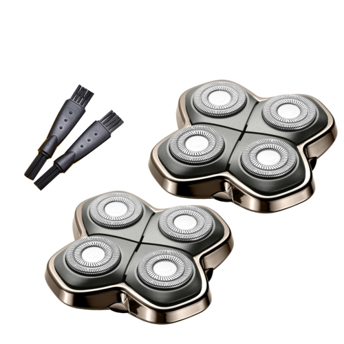 2Pack Professional Replacement Head for Skulls Pitbulls Shaver Gold PRO, Silver Diamond 1