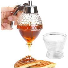 New Juice Syrup Cup Bee DripDispenser Kettle Kitchen Accessories Honey Jar Container Storage Stand Holder Squeeze Bottle