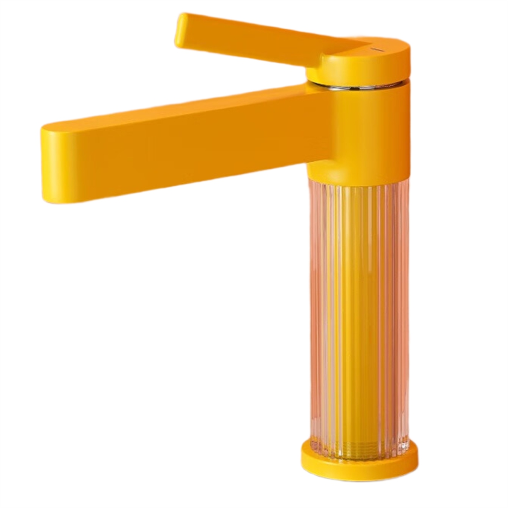 Bathroom Sink Faucets Single Hole Lavatory Vanity One Handle Brass Kitchen Faucet With Acrylic Body Deck Mount 4851537523397