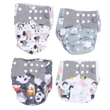 Baby Cloth Pocket Diapers One Size Adjustable
