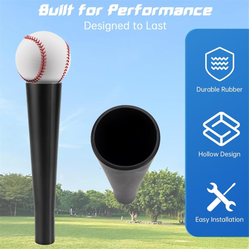 2 Pcs Replacement Batting Tee Topper Compatible, Ball Rest Rubber Cup for Practice Training Hitting Baseball or Softball 2