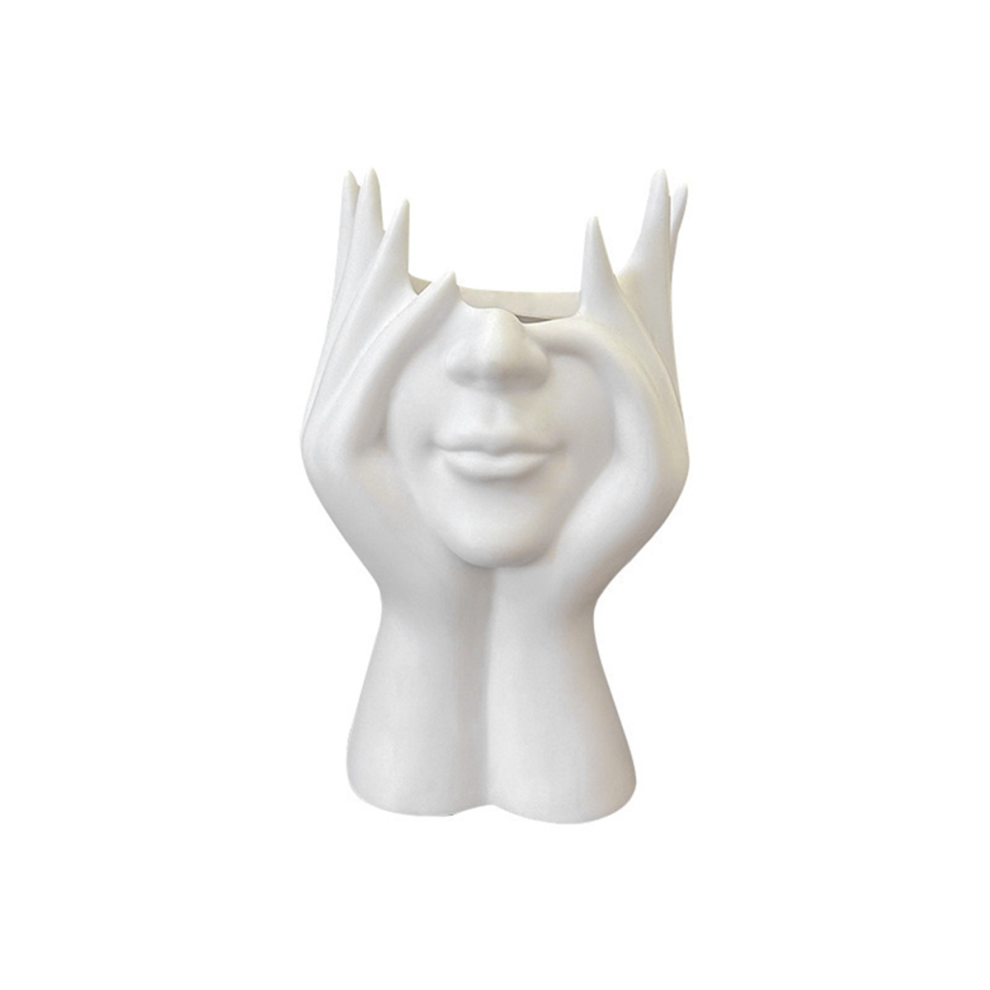 David Statue Pen Holder Makeup Brush Scandinavian Style Art Supplies Office Home Decor Storage Box White-image-OPC-PJSHS27-NEW