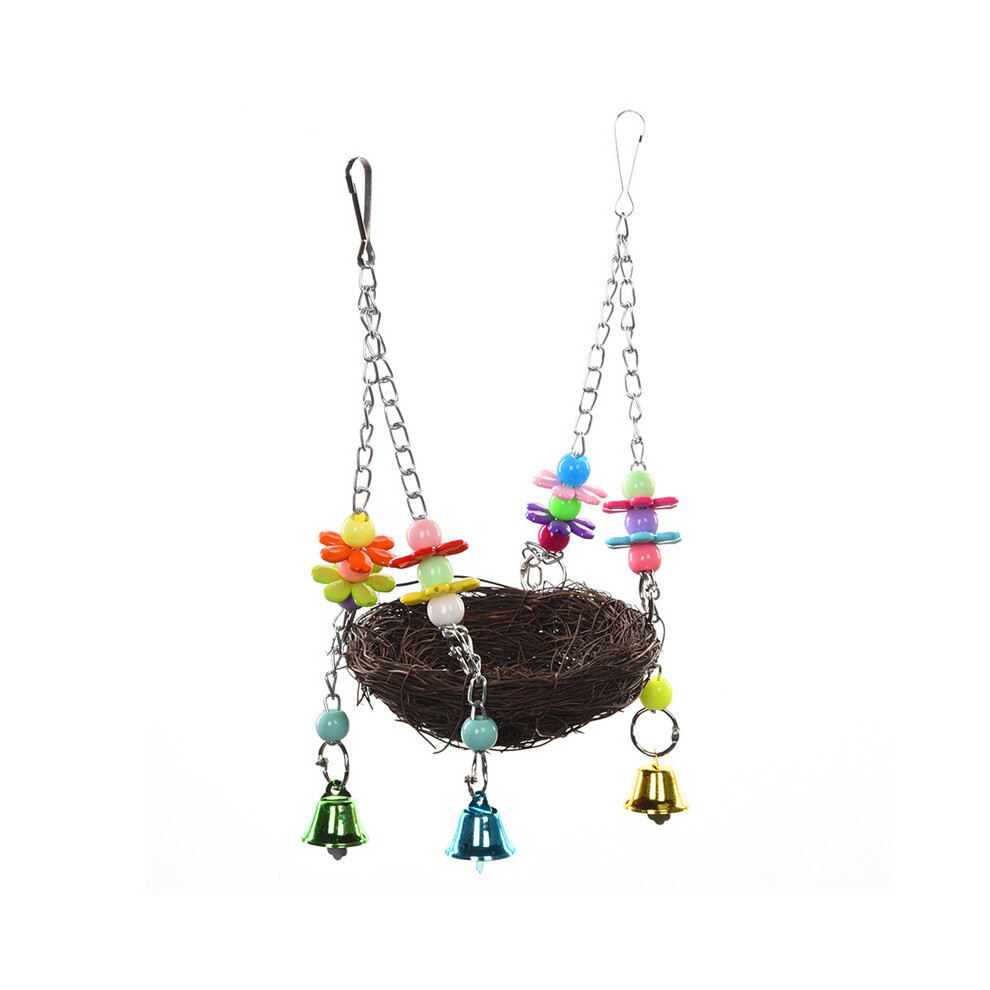 Saudism Handcraft Nest Toys For Birds Parrots To Play Bite Climb Bird Swing