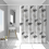 6 Pack Tension Rods, Adjustable Spring Cupboard Bars Rod Curtain Rods White 7