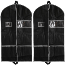 2 Pack 43 Inch for Storage Travel Nonwoven Fabric Dress Bag Suit Garment with Large Mesh Pockets Cover Covers Closet