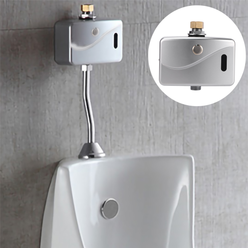 Automatic Electric Urinal Flush Valve Sensor&Manual 2 Function Exposed Wall Mount DC6V Urine Flushing 2