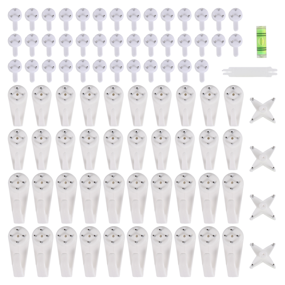 105 Pack Picture Hangers For Hard Wall Concrete Hanging Photo Frames Drywall Hook Art Painting Display Clock Wedding Photos Hardware Kit Home Office 4852888890190