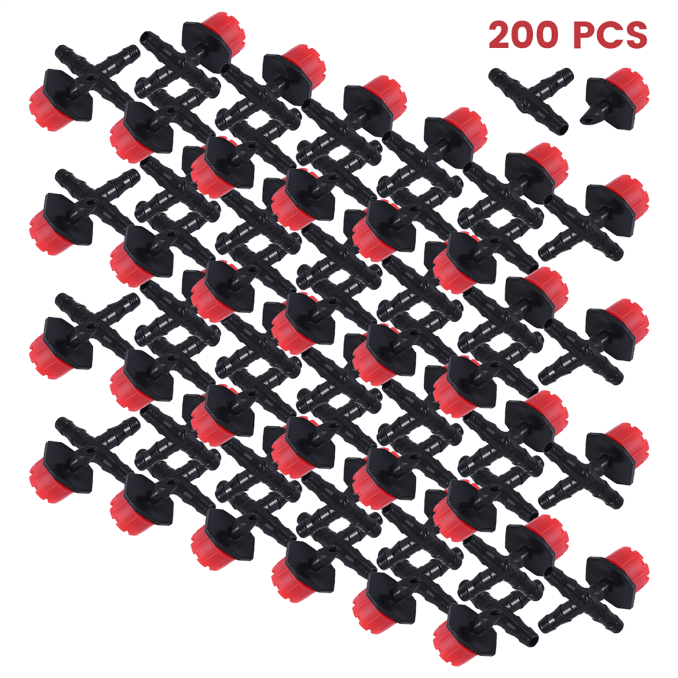 200 Adjustable Irrigation Drippers With Drip Kit For Garden Watering Fitting Red Saudism