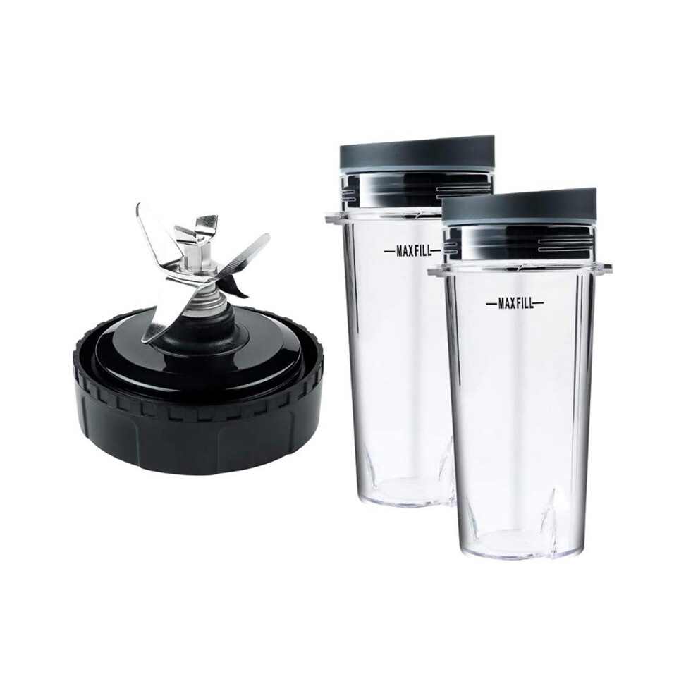 16 OZ Cup with Two Lids,6 Fins Blade for ,Blender Replacement Parts Accessories BL660 BL770 BL740 Blender-image-OPC-PJSHYN6-NEW