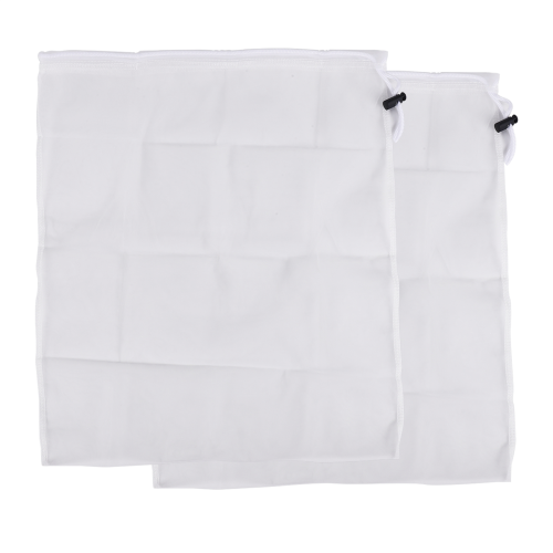 2 Pack Brew Bags -Reusable Mesh Bag for Fruit Cider Grape Wine Drawstring Straining in a 38X42cm