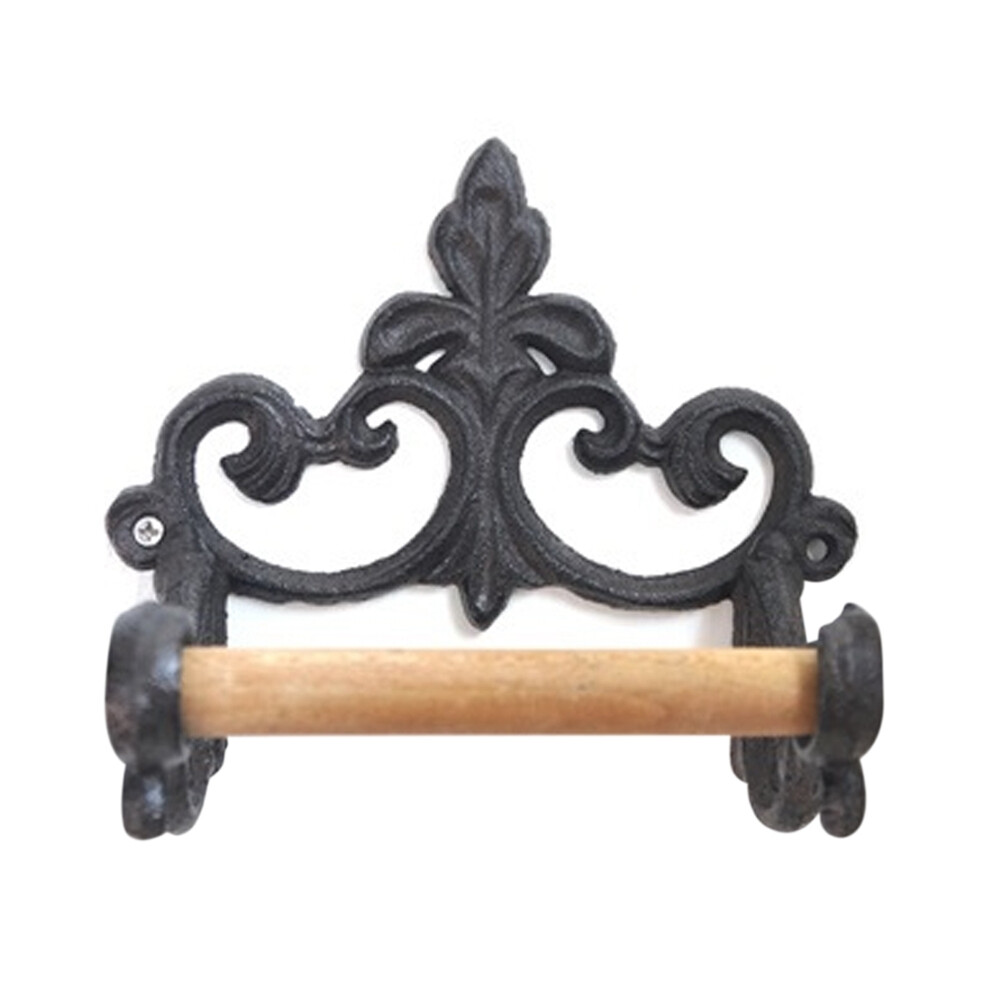 Toilet Paper Holder Retro Wrought American Style Roll Holders Wall Mounted for Home Black Bathroom Accessories-image-OPC-PJSHZQJ-NEW
