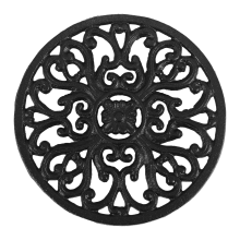 Round Cast Iron Trivet 6.7Inch Heat-Insulation Non-Slip Potholders for Kitchen Dining Table Decor