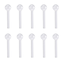 Portable Transparent Straw Drink Pipes Glass Straws with Bubble Ball, Oil Burner Pipe C