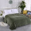 Flannel Fleece Throw Blanket for Sofa Soft Solid Color Bedspread Plush Cover Bed Gift,F 5