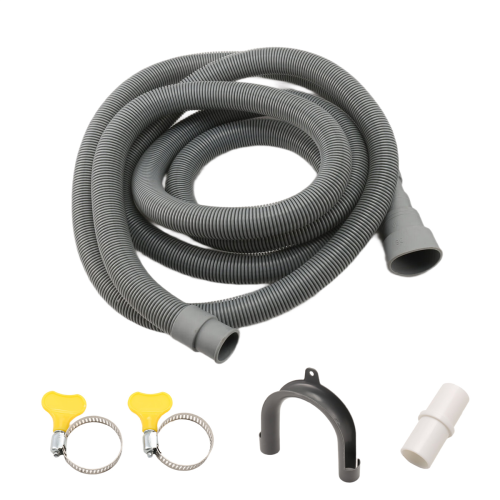 Drain Hose Extension Set Universal Washing Machine 10Ft, Include Bracket Connector and Clamps Hoses 2