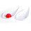 100 Tear Drop Mini Appetizer Plates - Dessert Tasting Spoons Plastic Spoon Bowls, White 5