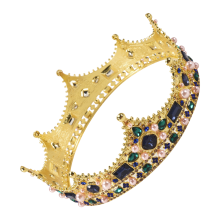 Gold Crowns for Men - Baroque Vintage Rhinestone , Men'S Full Crown Theater Prom Party