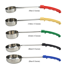 Pizza Spread Sauce Ladle Spoon with Long Rubber Handle Anti-Hot Measuring Soup Cooking Tools