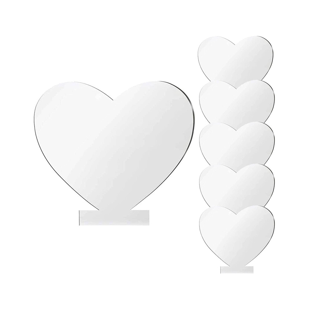 2Mm Acrylic Sheet With Double Sided Protective For Led Light Base Signs Diy Display Projects Craft 6 Pieces ,(Heart) 4852644616446