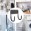 Ironing Board Hanger, Hook, Wall Mounted Holder, Large & Small (Matte Black) 6