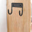 Ironing Board Hanger, Hook, Wall Mounted Holder, Large & Small (Matte Black) 3