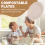 100% Compostable Disposable Paper Plates Bulk 9 Inch 50 Pack, Bamboo Plates, Eco Friendly, Biodegradable 8