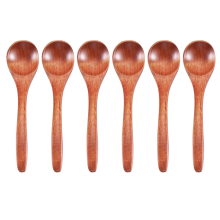 Small Wooden Spoons, 6Pcs Teaspoon for Cooking Condiments Spoon, Mini Daily Use