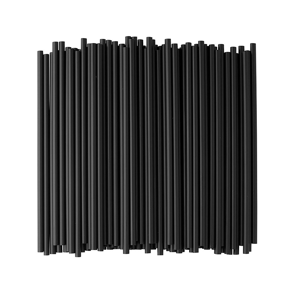 Saudism 500Pcs 10.3 Inches Bulk Disposable Drinking Straws, For Birthday Wedding Decorative Party Event Straws Black