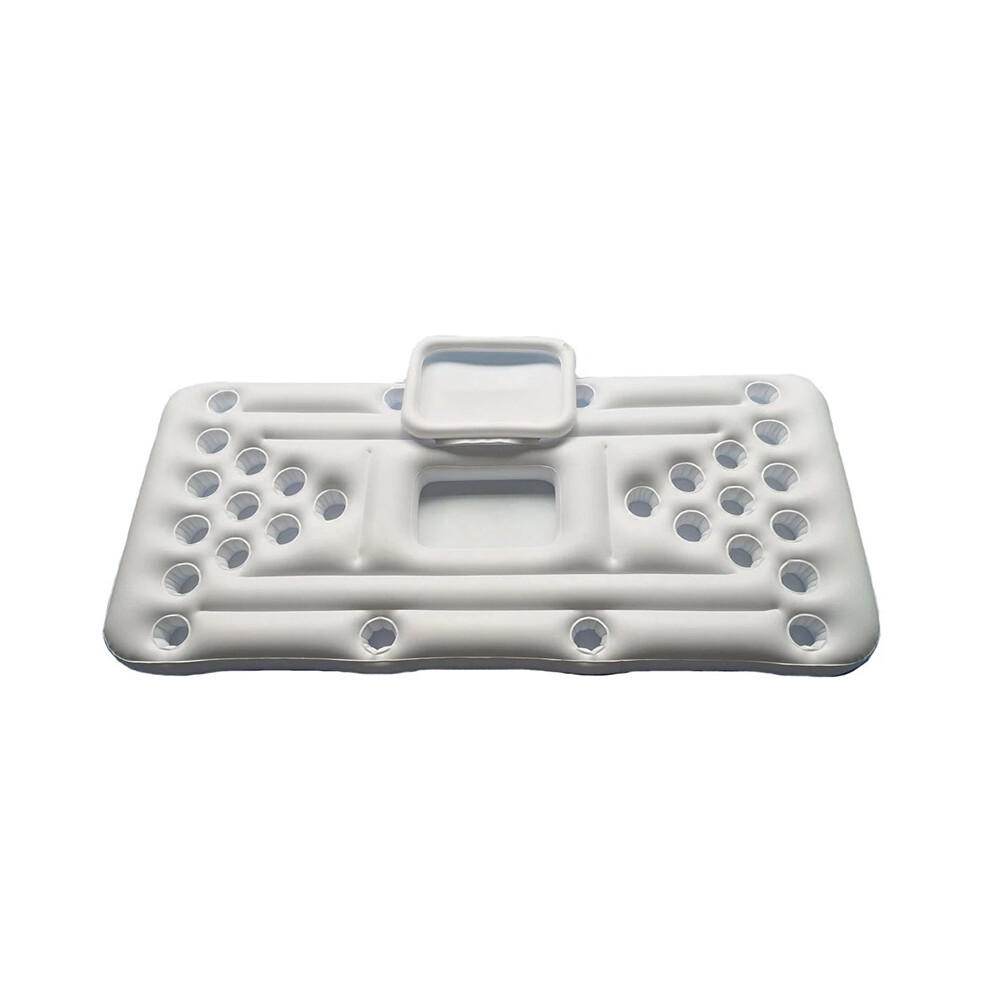 Beer Pong Pool Mat 28 Cup Hole Floating Row Inflatable Swimming Mattress Water Table Entertainment Pad 4852644617269