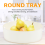 Rotating Kitchen Turntable Tray Non-Slip Multi-Function Storage for Spices, Snacks & Cosmetics White ABS 23x6.5 cm 5