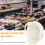 Rotating Kitchen Turntable Tray Non-Slip Multi-Function Storage for Spices, Snacks & Cosmetics White ABS 23x6.5 cm 7