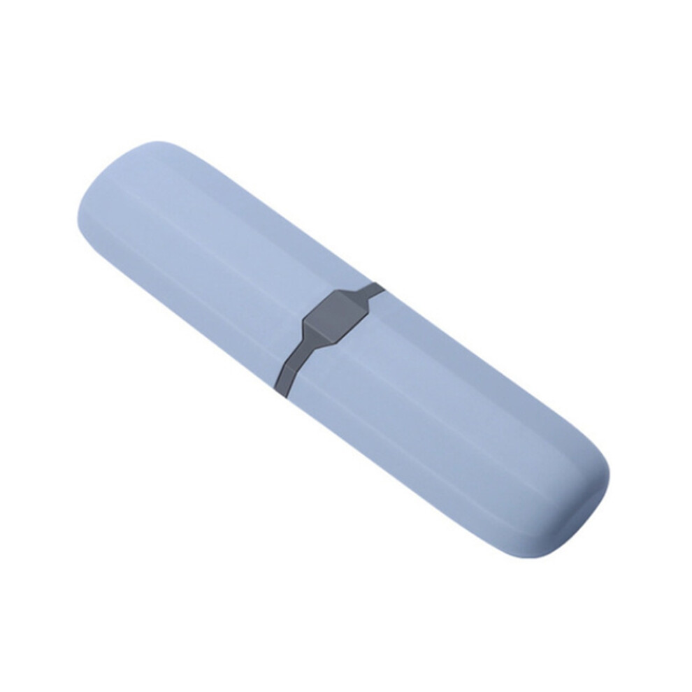 Saudism Blue Travel Toothbrush Case Stretchable Toothpaste Holder Container Anti Bacterial Adjustable Box