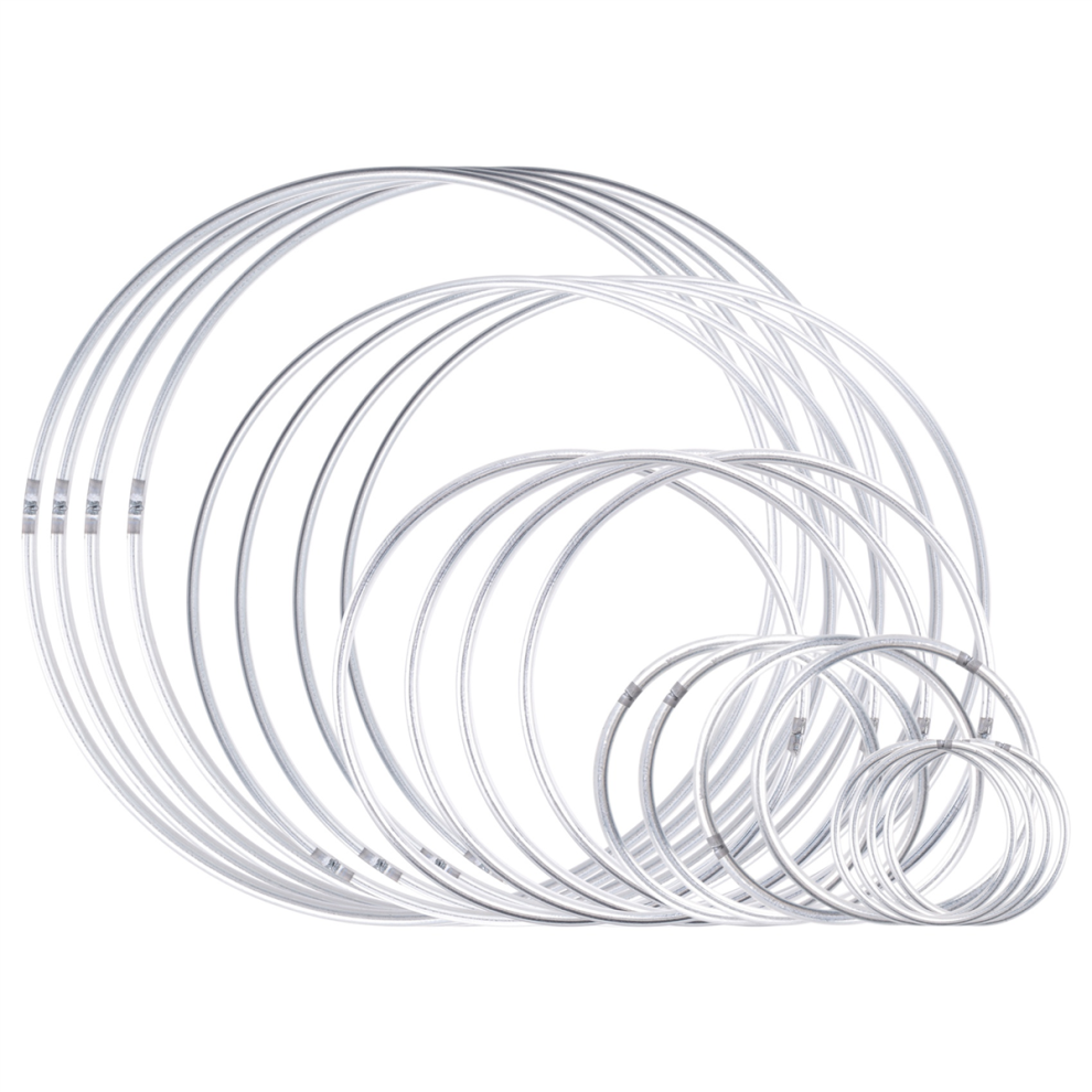 Saudism 20 Pieces Metal Dream Catcher Rings Hoops Steel Craft For Crafts,Macrame And Other Diy Projects In 5 Sizes Silver