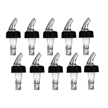 10Pcs Automatic Measured Bottle Pourer, Spout Pourer with Tail and Collar, Liquor Pourers 1 Oz/ 30 Ml