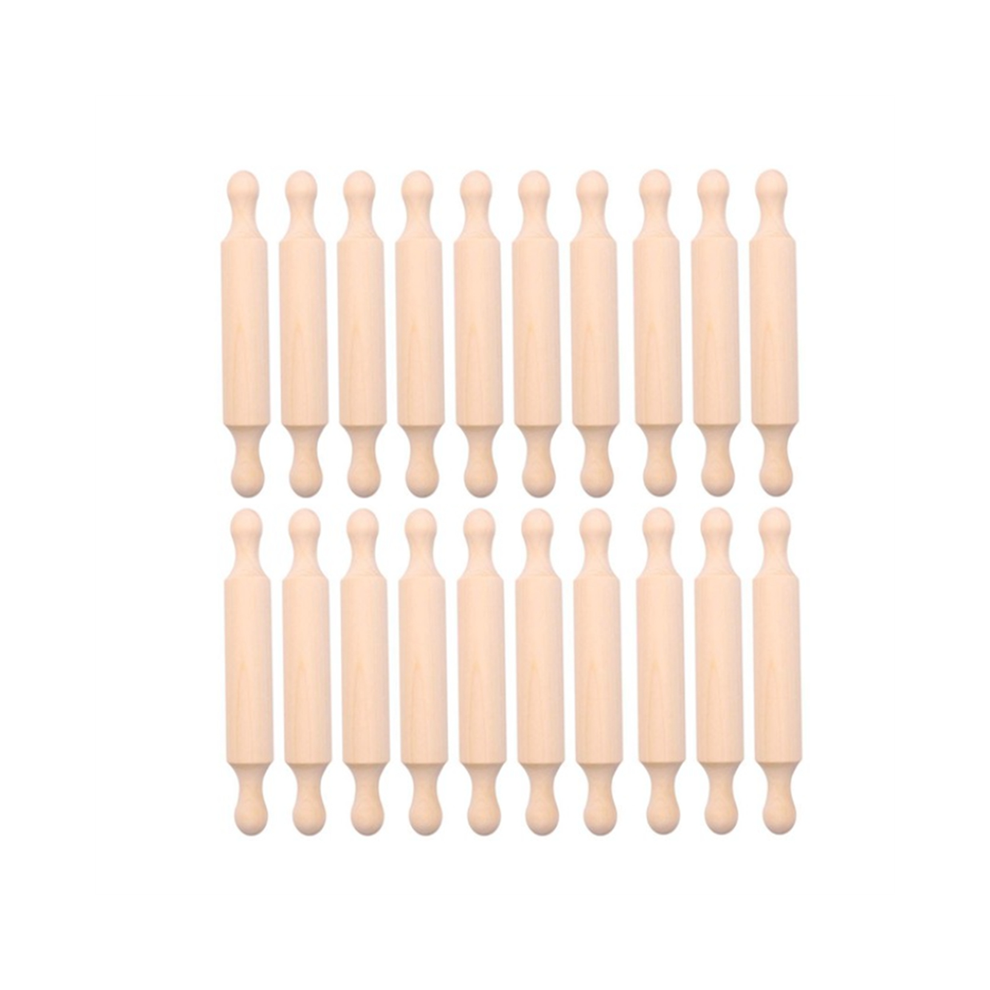 Photos - Other Toys 7In Wooden Mini Rolling Pin Long Kitchen Baking Small Dough for Children Fondant Pastry Pizza Crafting 20Pcs
