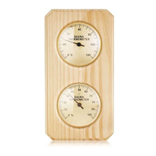 Wooden Sauna Thermometer and Hygrometer 2 in 1 Humidity Temperature Measurement for Home Family Hotel Room