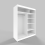 Gaba Full Mirror White 150cm Sliding Door Wardrobe 4