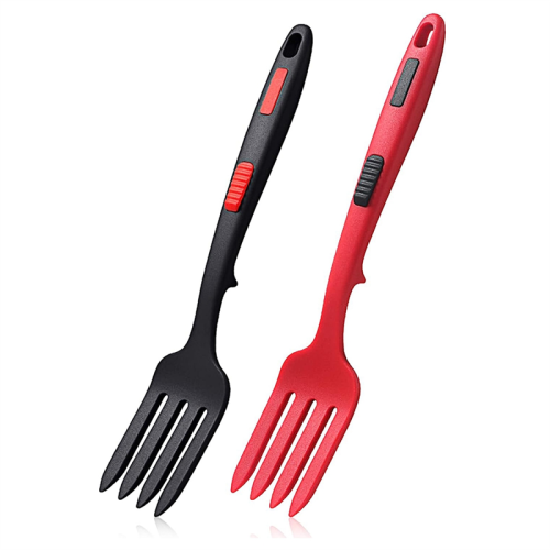 Silicone Flexible Fork, Heat-Resistant Cooking Fork Tools Dishwasher Safe Kitchen Non Stick for Mix