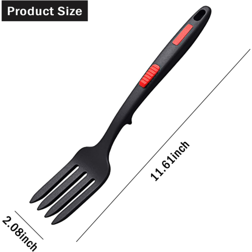Silicone Flexible Fork, Heat-Resistant Cooking Fork Tools Dishwasher Safe Kitchen Non Stick for Mix 2