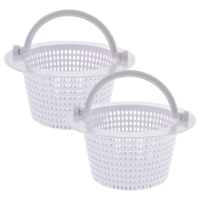 Swimming Pool Skimmer Replacement Basket with Handle, 2 Pack - Above Ground Thru-Wall Baskets