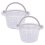 Swimming Pool Skimmer Replacement Basket with Handle, 2 Pack - Above Ground Thru-Wall Baskets 1