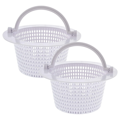 Swimming Pool Skimmer Replacement Basket with Handle, 2 Pack - Above Ground Thru-Wall Baskets 1