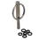 Coffee Machine Repair Tool Key, Open Security Oval Head Screws with Magnetic for 7