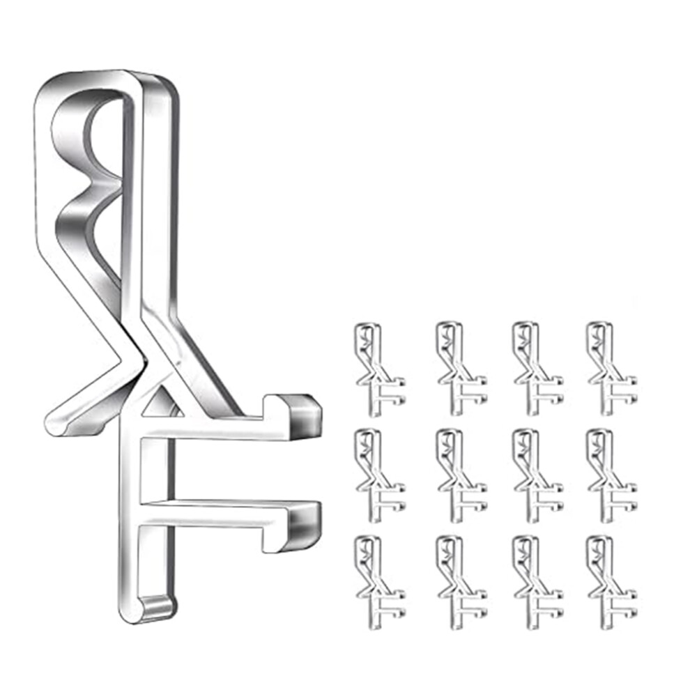 Saudism Hidden Channel Valance Clips, 1-7/8Inch Clear Plastic Clips For The With A Groove In Back ( 24Pcs )